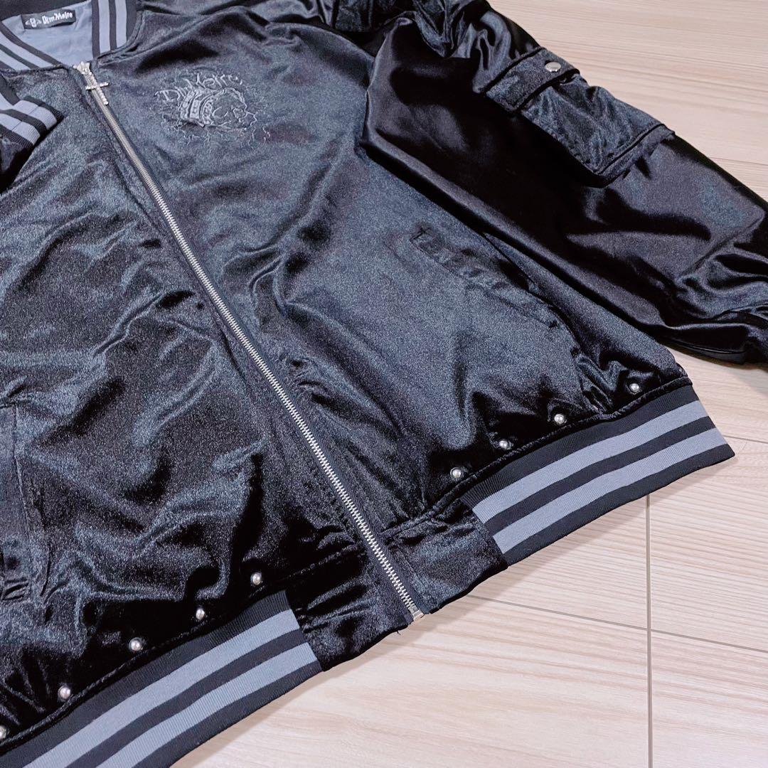 送料無料 美品 dimmoire Messy Bones ベロアスカジャン 刺繍