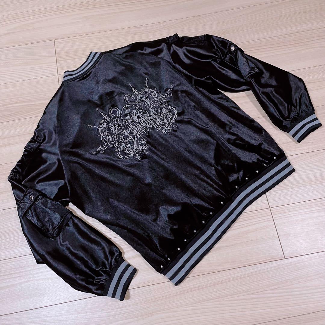 送料無料 美品 dimmoire Messy Bones ベロアスカジャン 刺繍