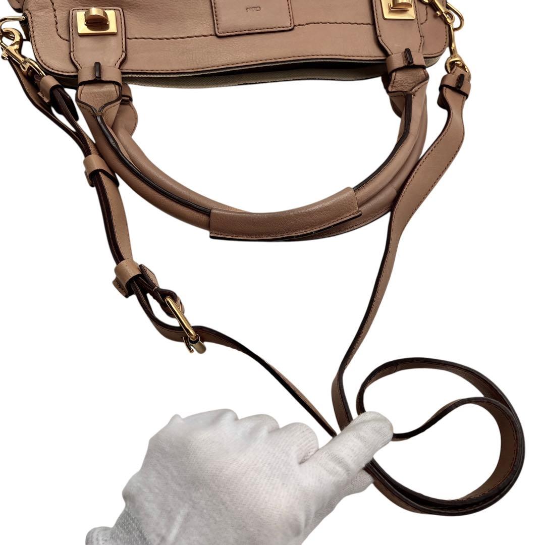 専用　Chloé マーガレット ピンクベージュ 2wayバッグ 9172