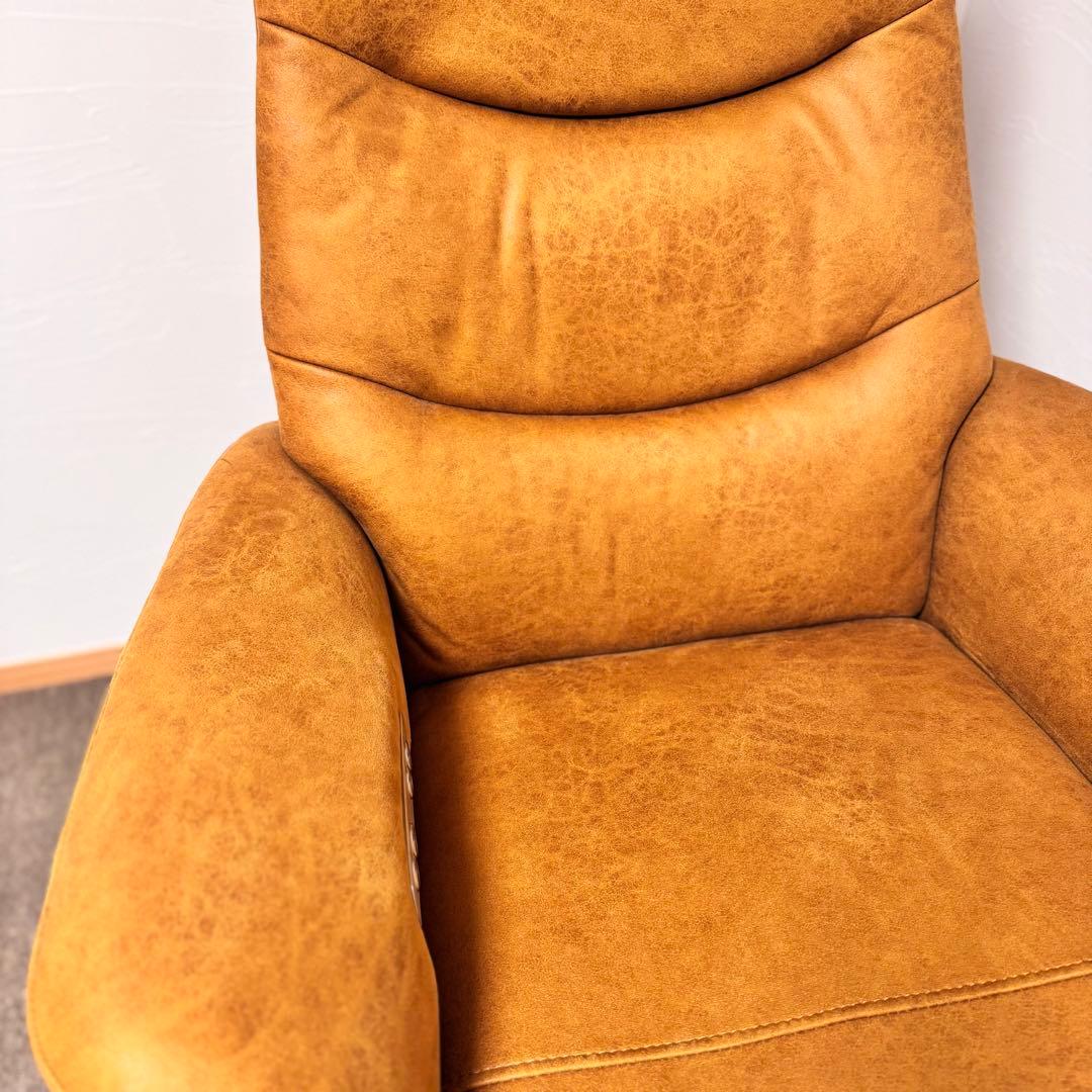 【美品】電動リクライニングチェア キャメル