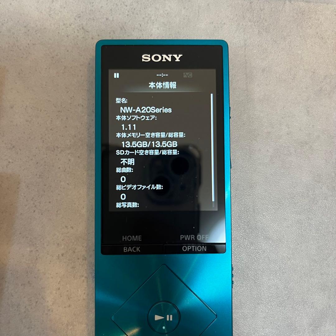 SONY ソニー　ウォークマン　NW-A25 ビリジアンブルー