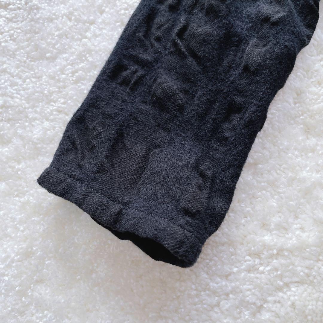 センソユニコ t.b シャツジャケット ウール綿 異素材モコモコ フレア 黒40