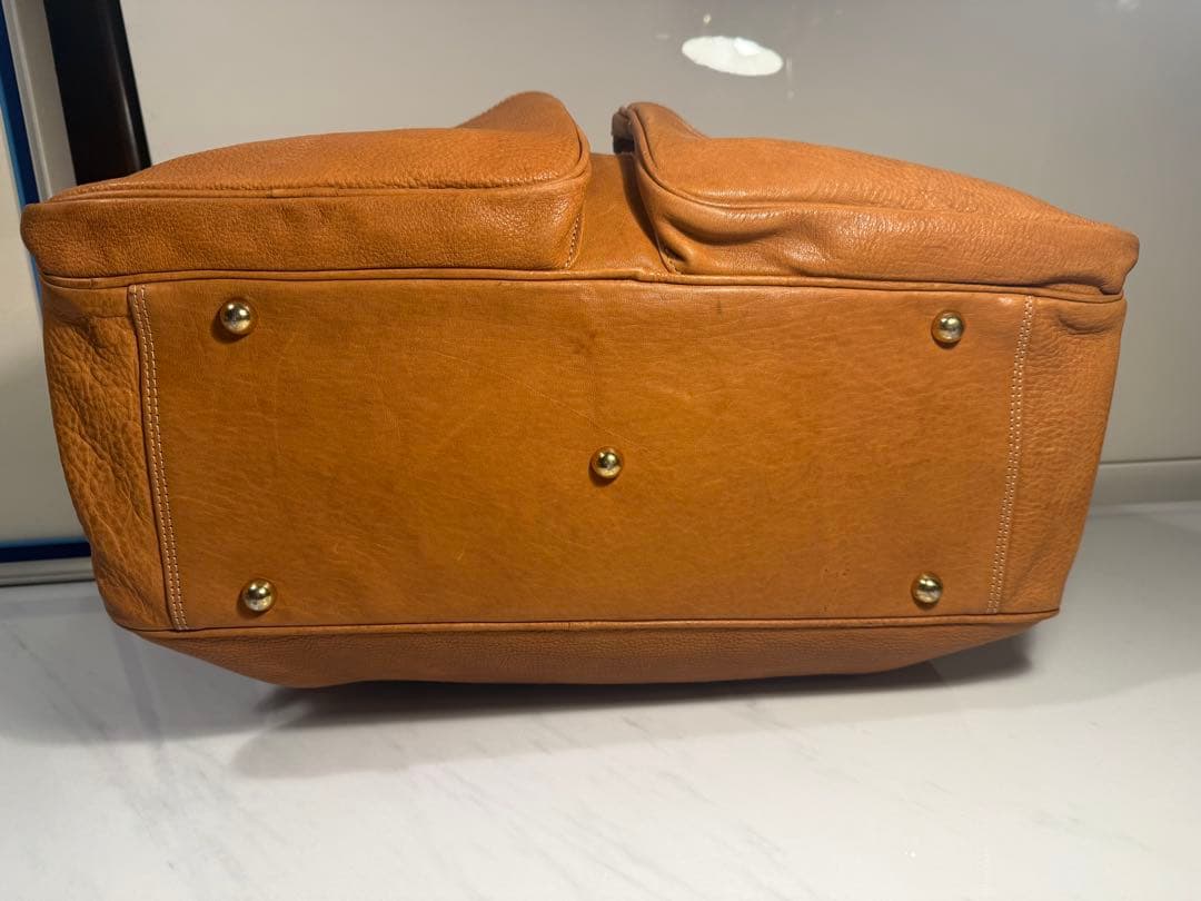 PORTER × CASTER レザー ブリーフバッグ キャメル 本革 鍵付き