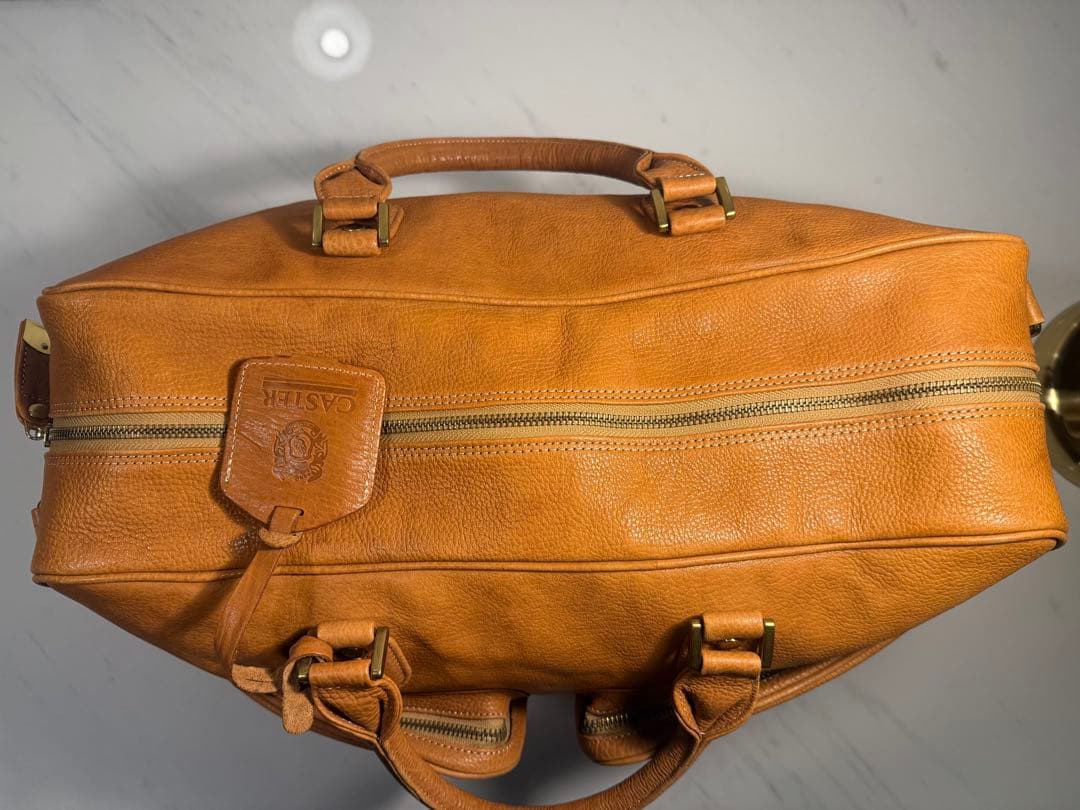 PORTER × CASTER レザー ブリーフバッグ キャメル 本革 鍵付き