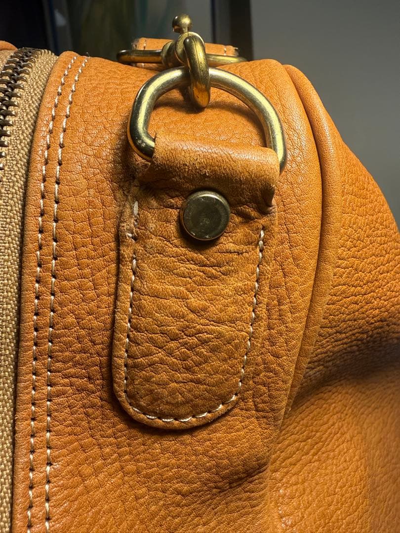 PORTER × CASTER レザー ブリーフバッグ キャメル 本革 鍵付き