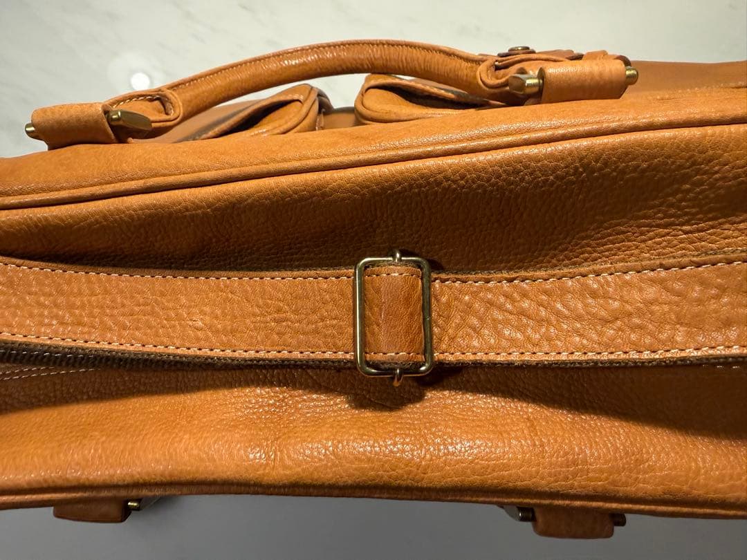 PORTER × CASTER レザー ブリーフバッグ キャメル 本革 鍵付き