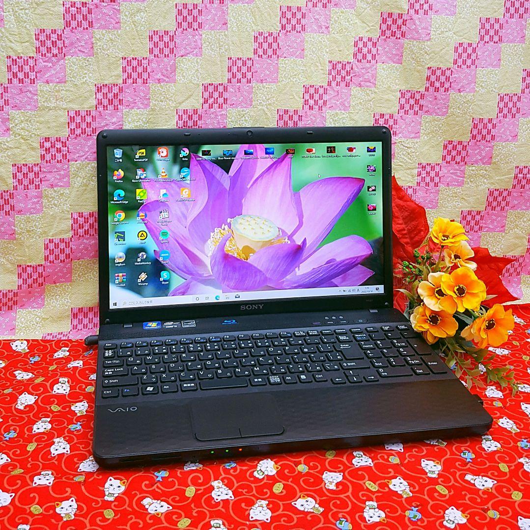 新型Win11搭載♪魅力なブラック♪新品SSD256搭載♪ソフト多数♪ブルーレイ