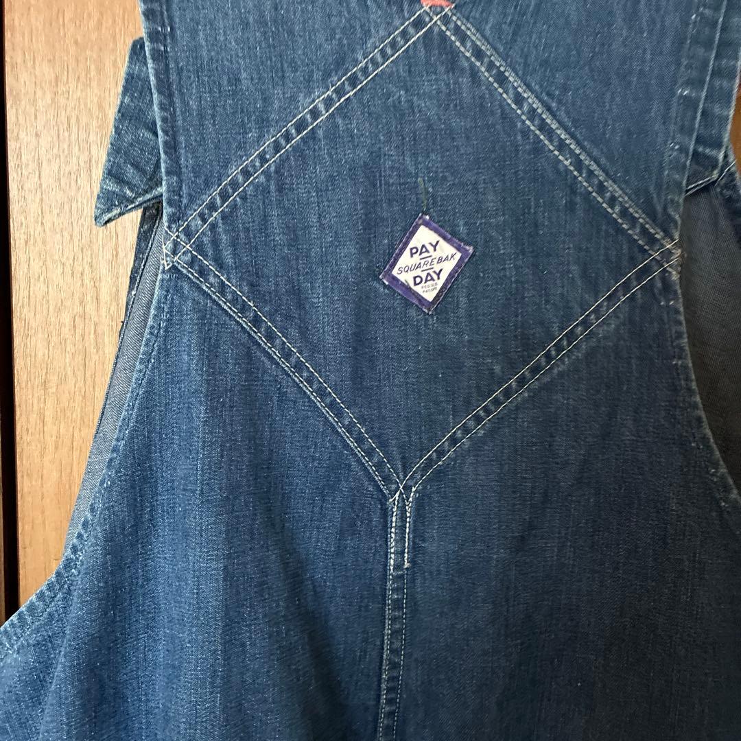 コメント値下げOK盾タグ40s pay dayオーバーオール