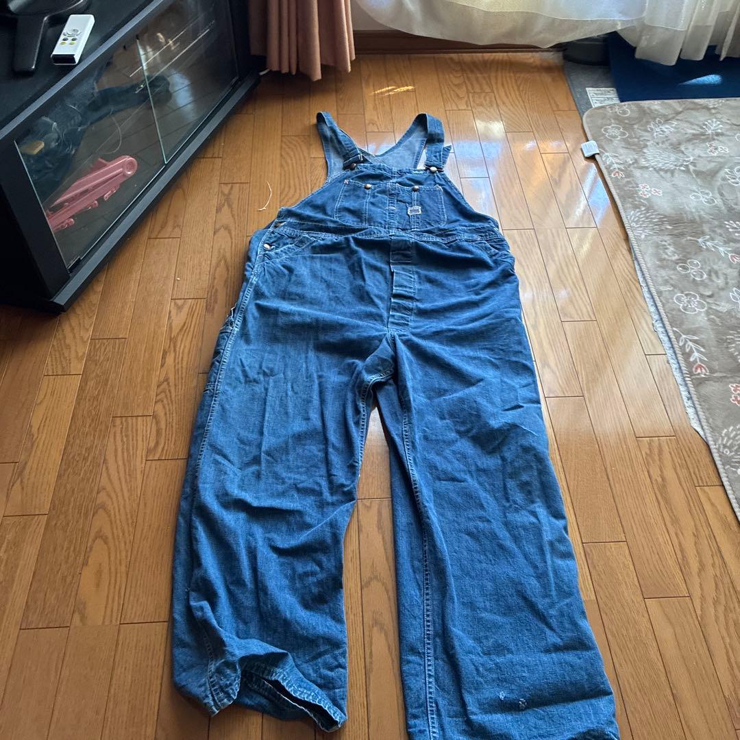 コメント値下げOK盾タグ40s pay dayオーバーオール
