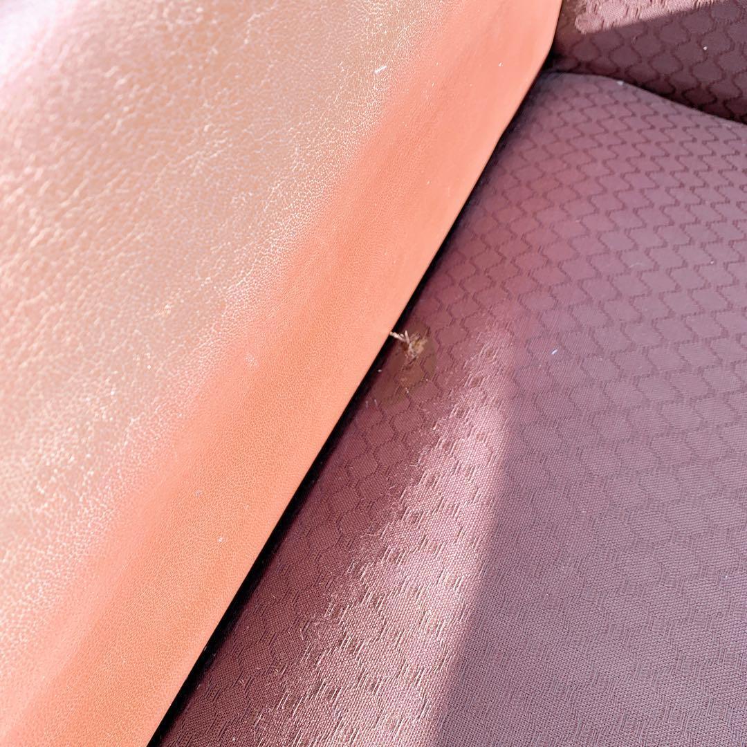 【送料無料】Karimoku カリモク レザー 1人掛けソファ 昭和レトロ 茶③