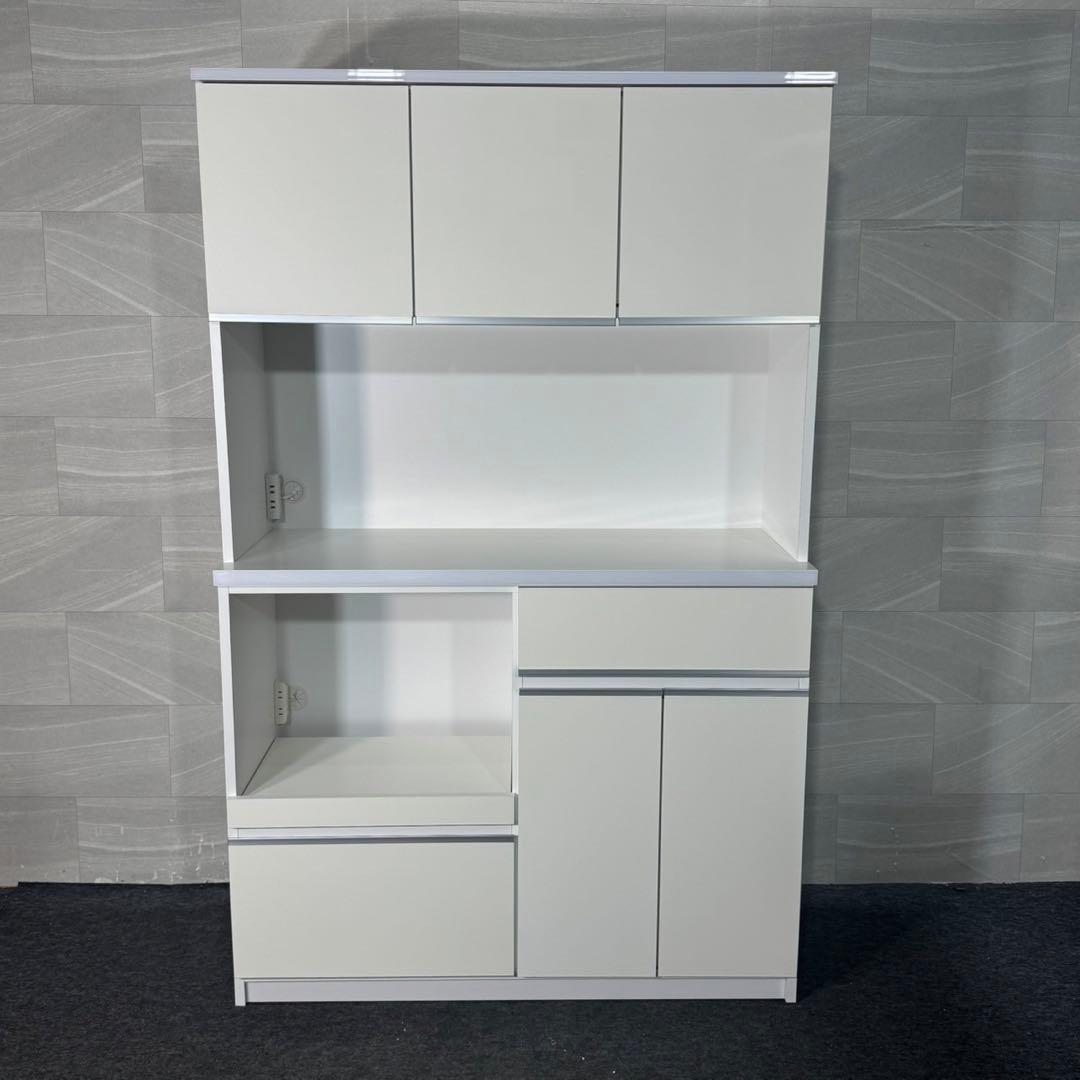 大川家具 キッチンボード ナポリ 食器棚 おしゃれ 幅120cm d4080