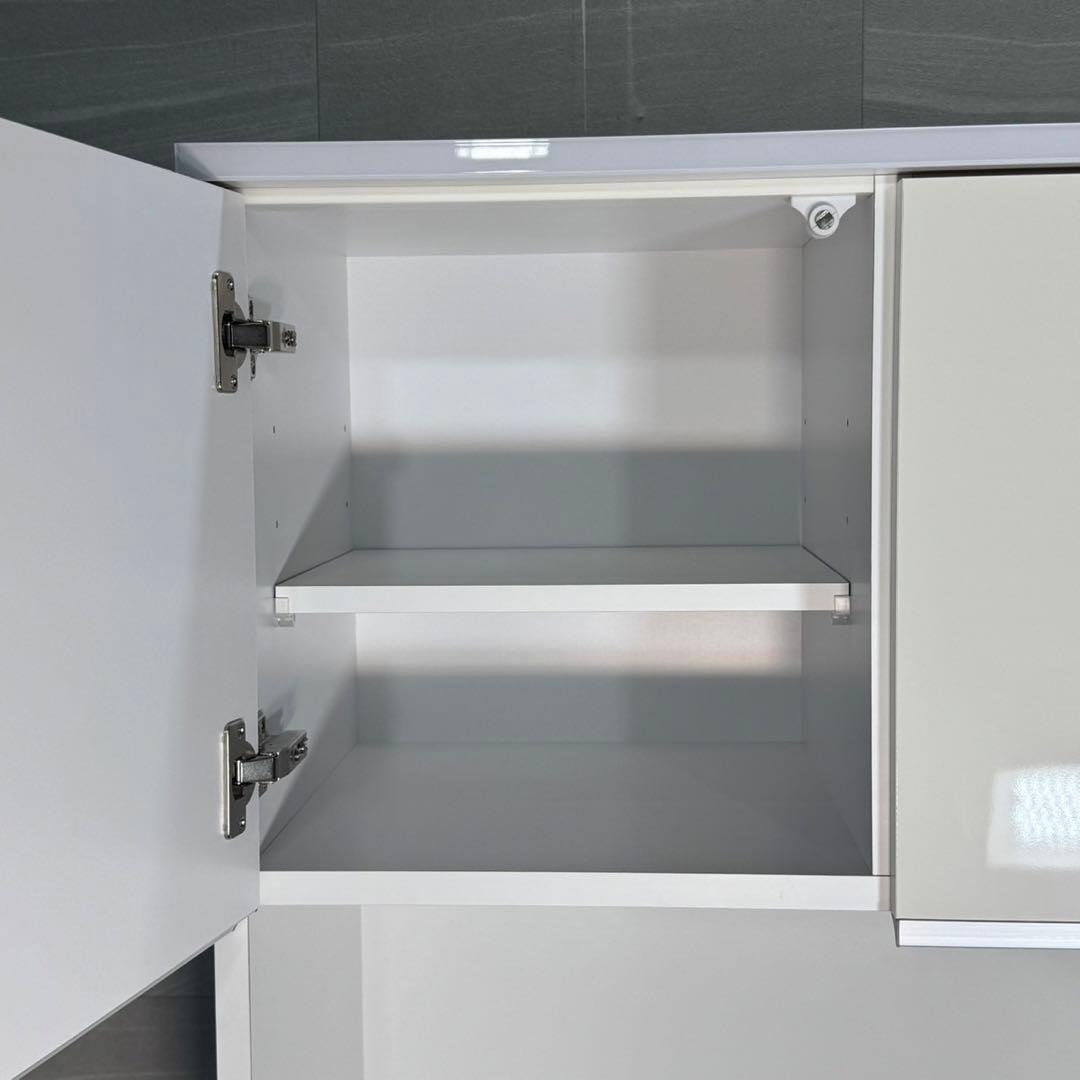 大川家具 キッチンボード ナポリ 食器棚 おしゃれ 幅120cm d4080