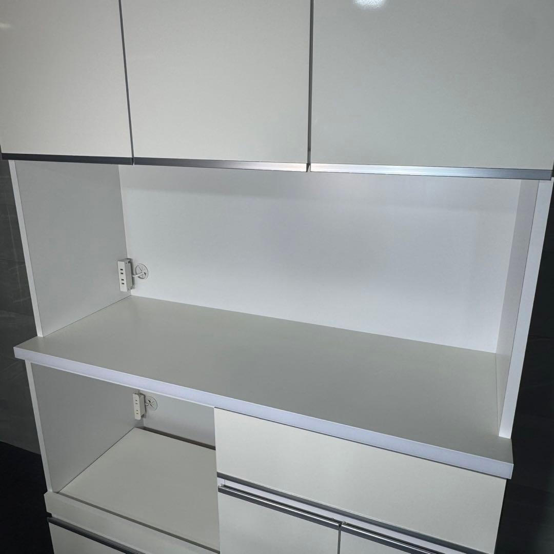 大川家具 キッチンボード ナポリ 食器棚 おしゃれ 幅120cm d4080