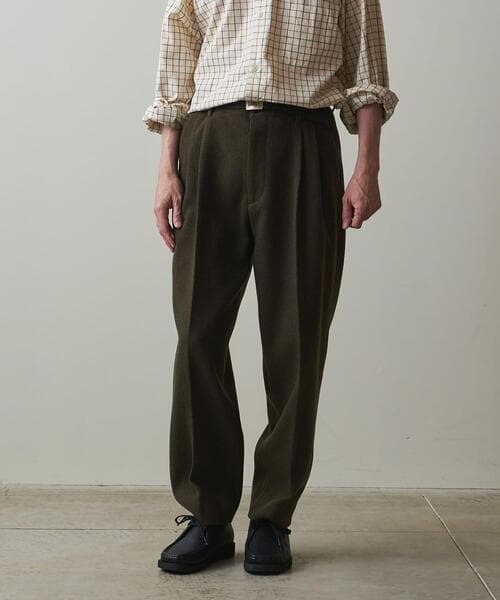 パンツ Steven Alan 2PLEATED MORE TAPERED PANTS