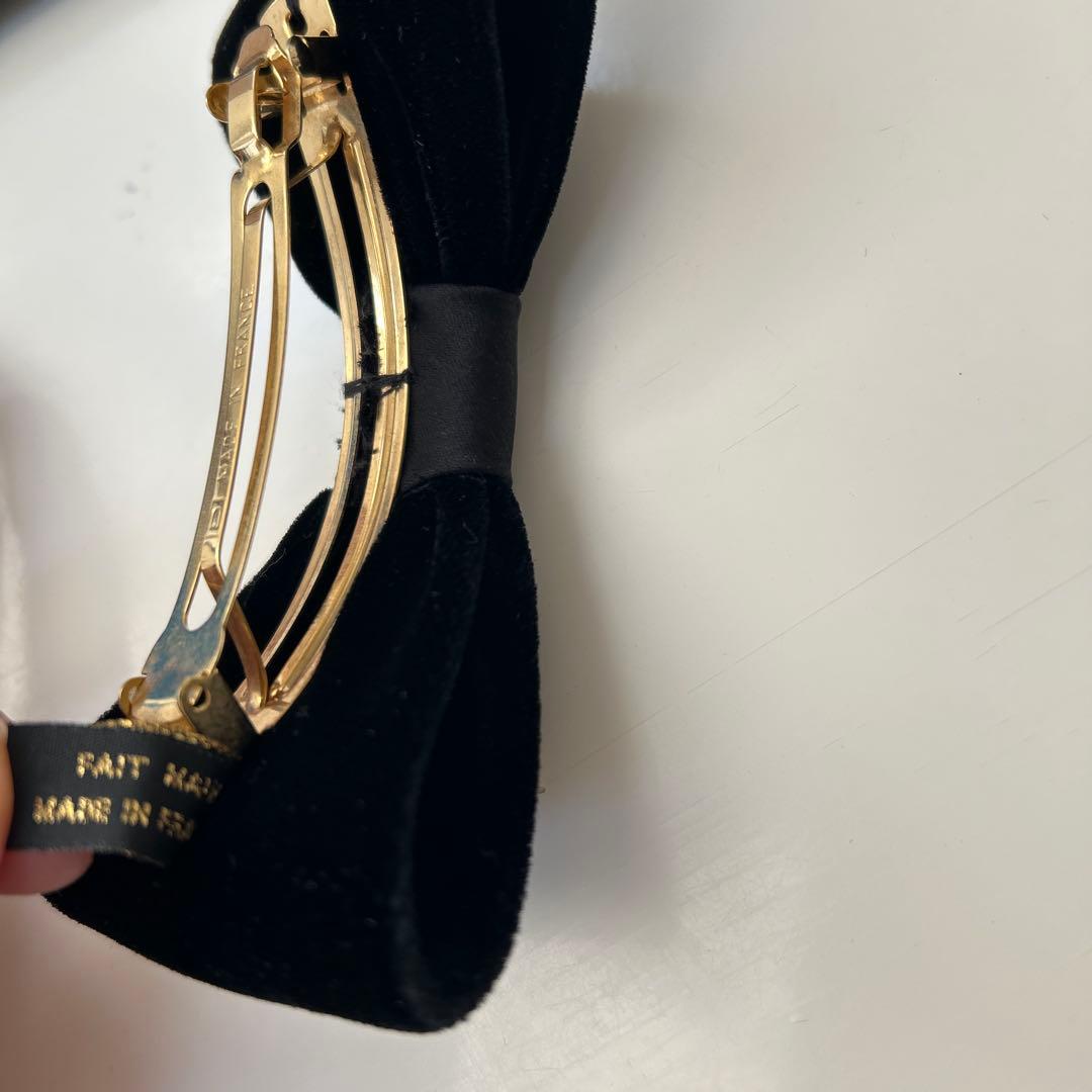 アレクサンドルドゥパリ　リボンバレッタ　黒