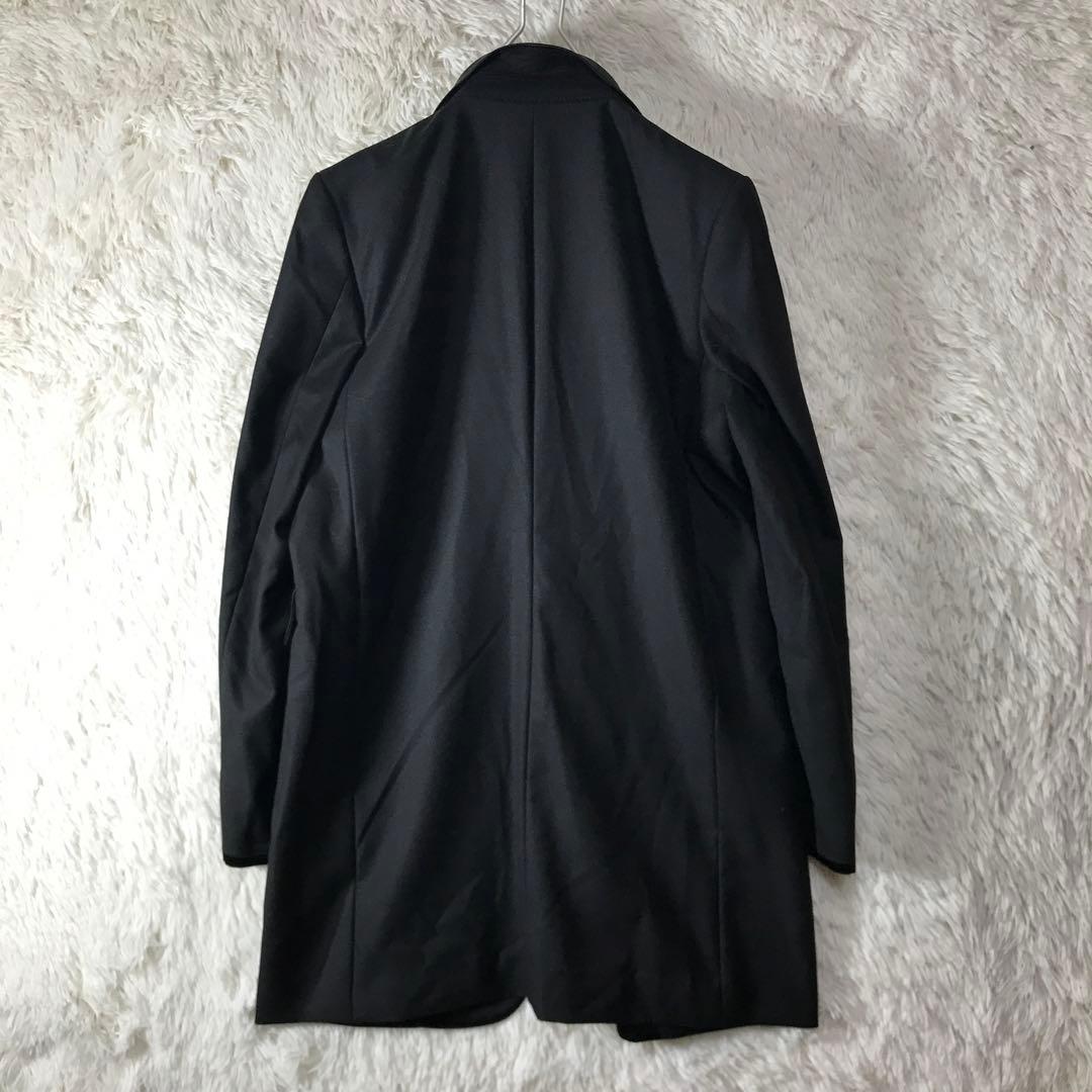 美品 リラクス テーラードジャケット 異素材切替 シルク ウール 日本製 38