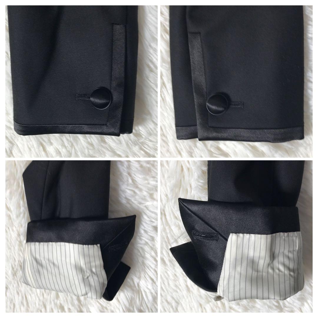 美品 リラクス テーラードジャケット 異素材切替 シルク ウール 日本製 38
