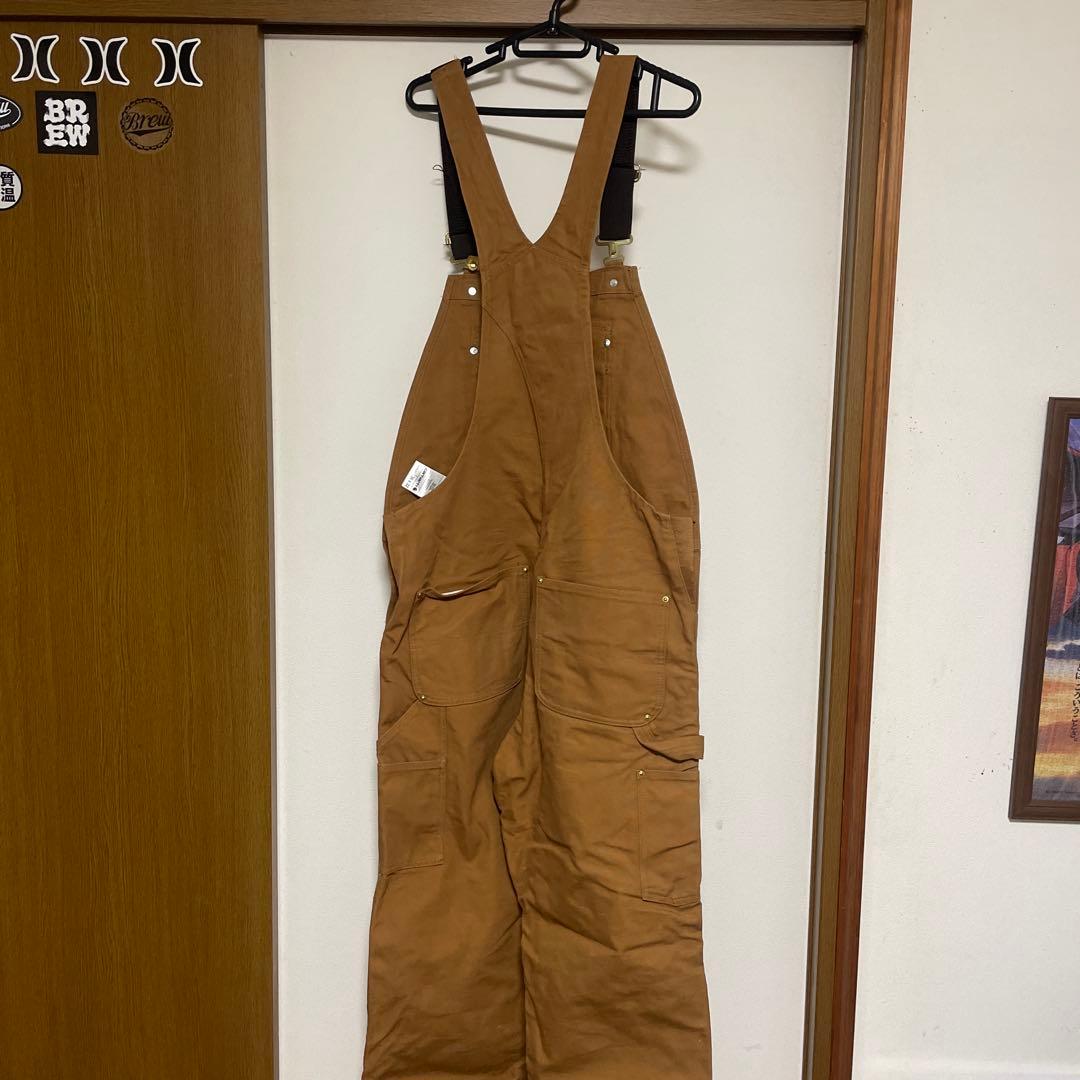 【最終値下げ】Carhartt ブラウンオーバーオール 36x32