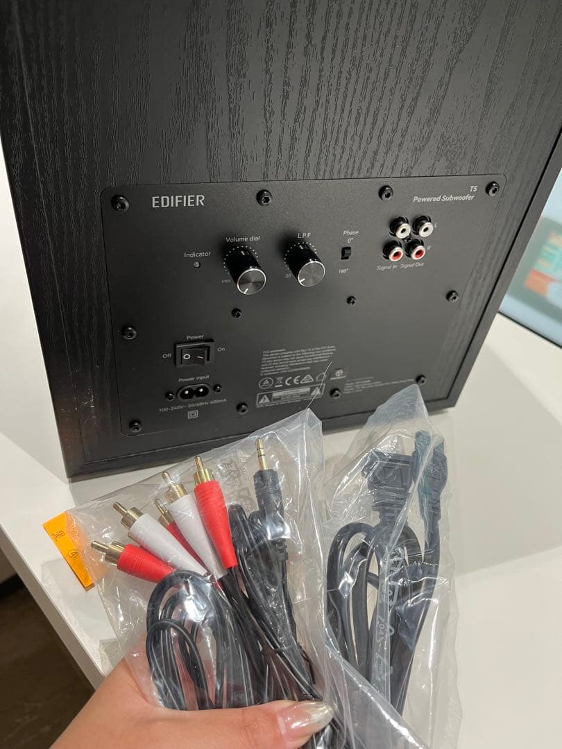 1016黒/Edifier T5 70W 8インチ サブウーファー、スピーカー用