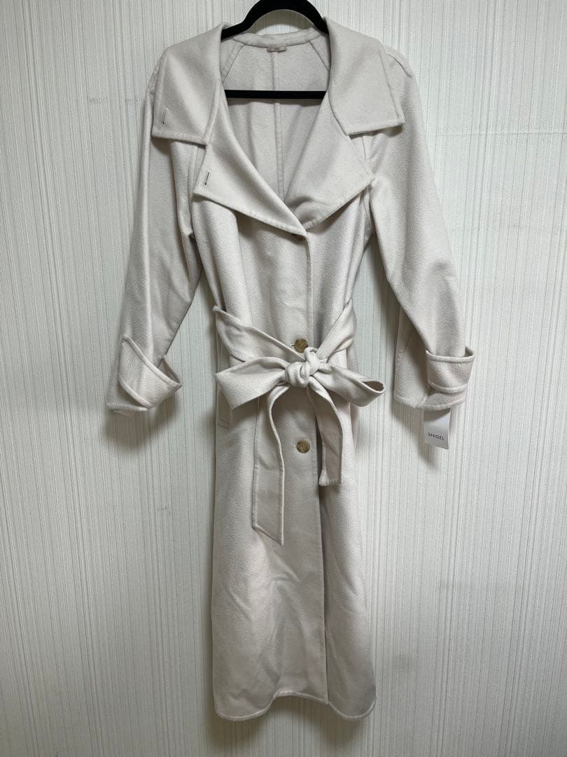 新品未使用　スナイデル　ウロコカシミヤロングコート アイボリー