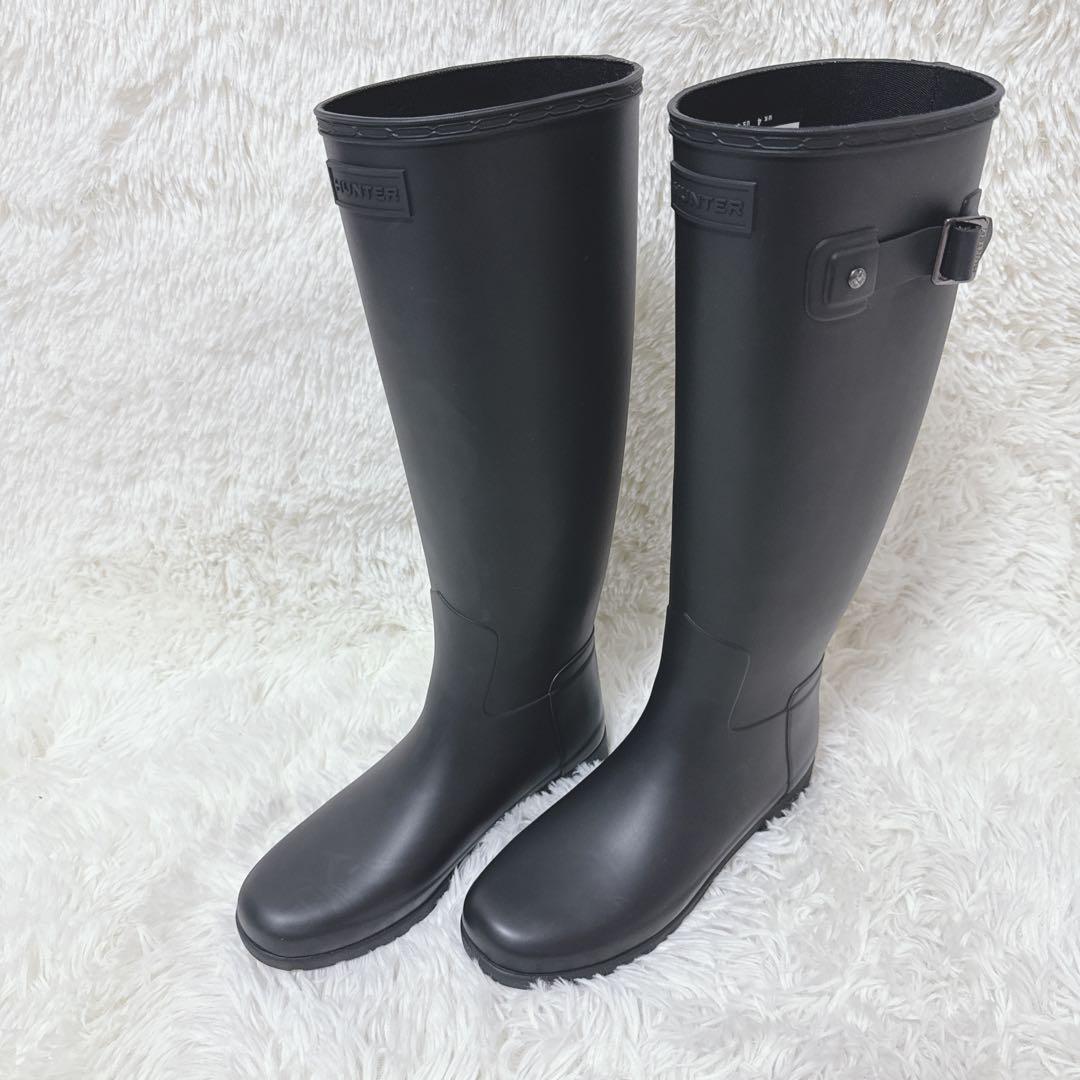 未使用　HUNTER レインブーツ　23cm UK4ロングブーツ　長靴