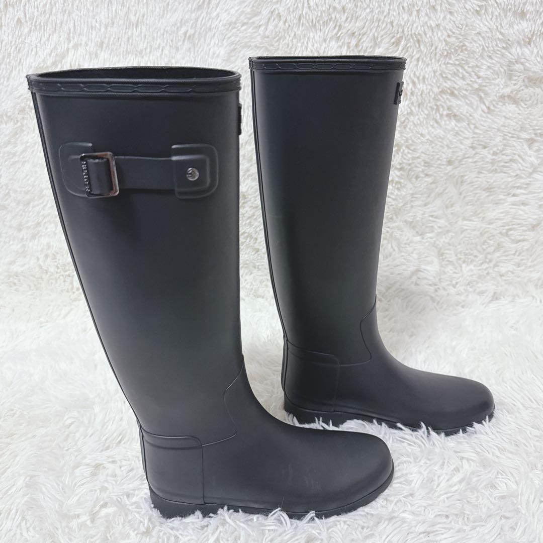未使用　HUNTER レインブーツ　23cm UK4ロングブーツ　長靴