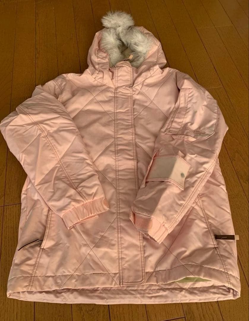 スノーボード　スキー　ウェア上下セット（ピンク・ブラウン）アシックス