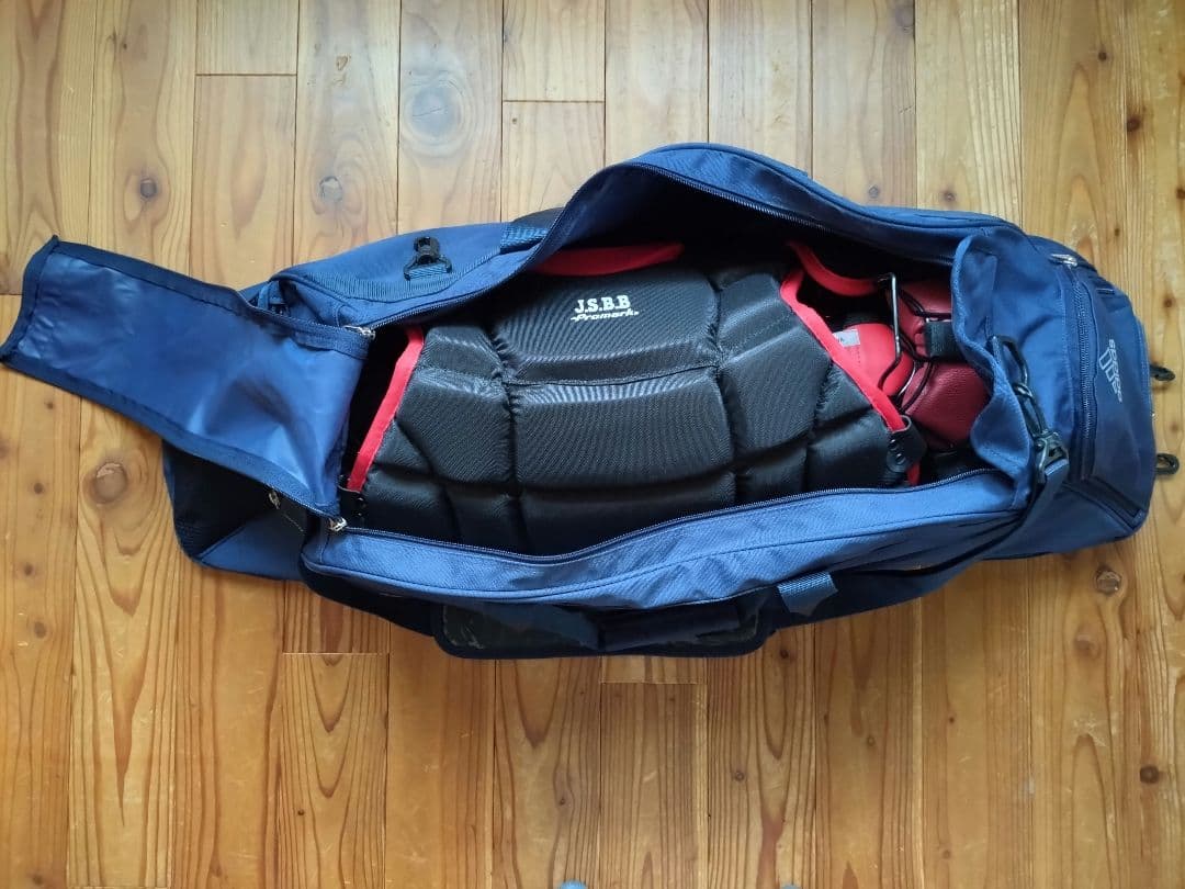 一般軟式用キャッチャー防具一式プロマーク黒/赤