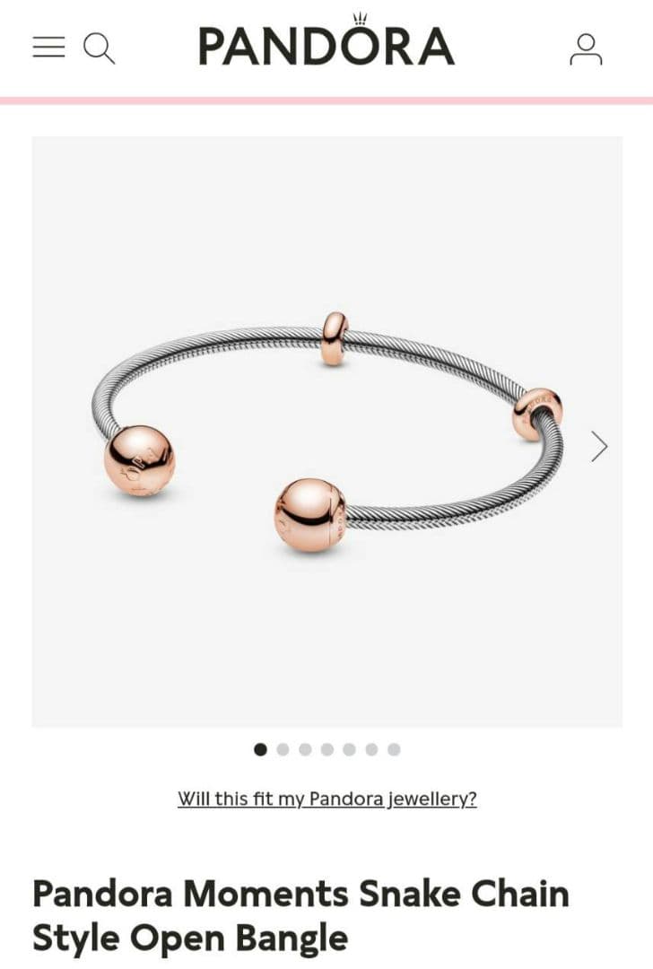 アクセサリー Pandora Open Bangle