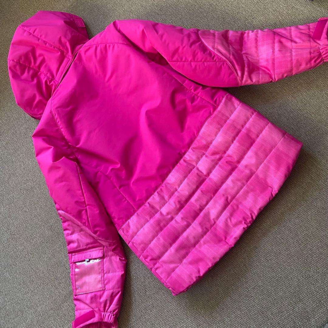 美品DESCENTE 160 レディースS相当 スキーウェア ピンク黒 デサント