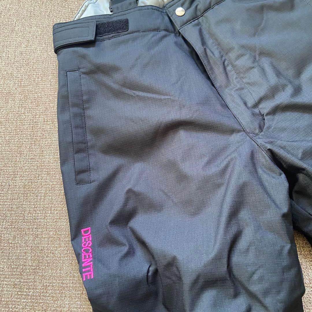 美品DESCENTE 160 レディースS相当 スキーウェア ピンク黒 デサント