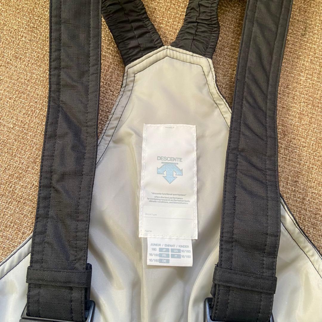 美品DESCENTE 160 レディースS相当 スキーウェア ピンク黒 デサント