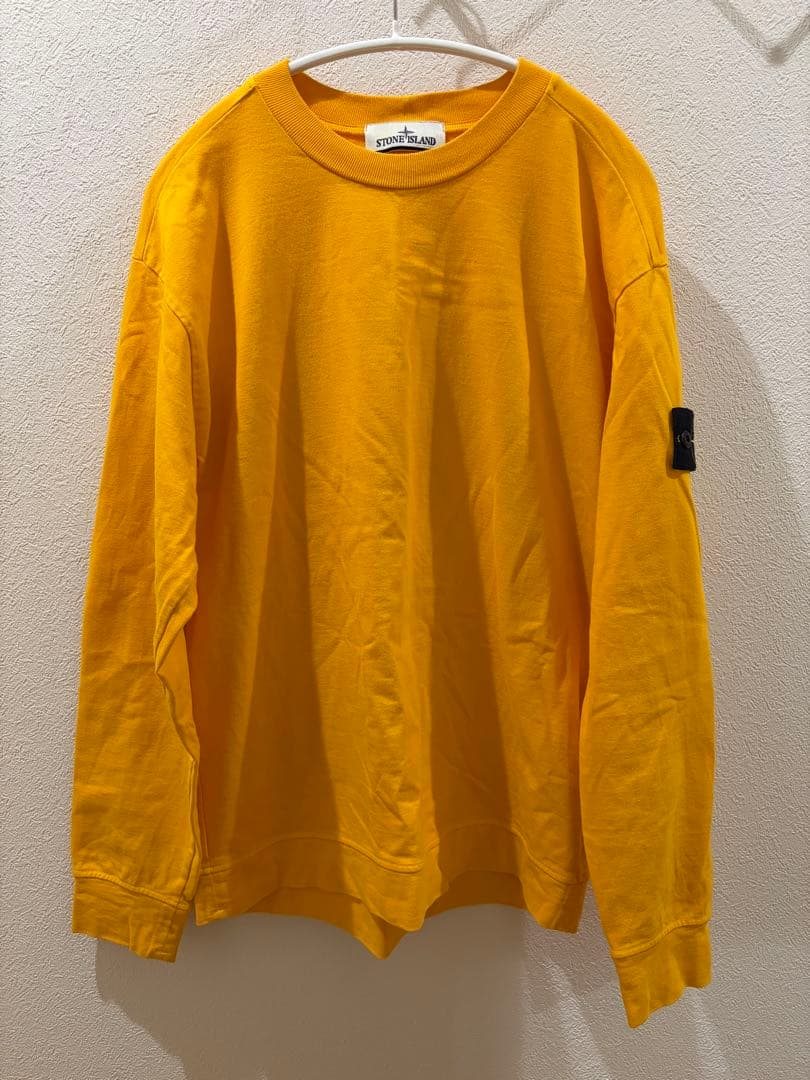 Stone コットントレーナー イエロー S