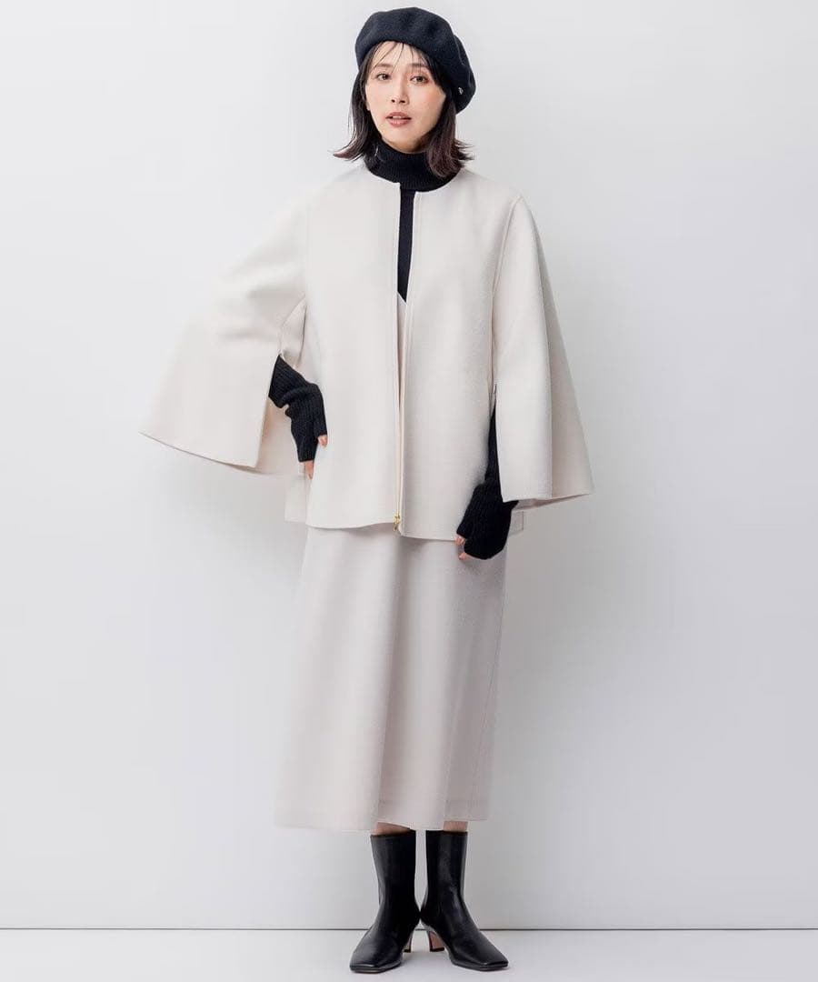 23区　ウールリバー ケープジャケット