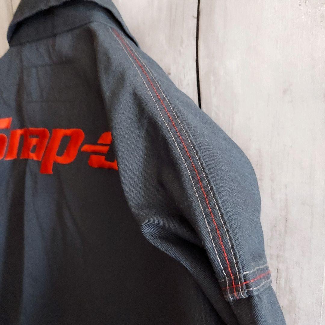 【Snap-on】美品 スナップオン オールインワン 刺繍 2L ネイビー