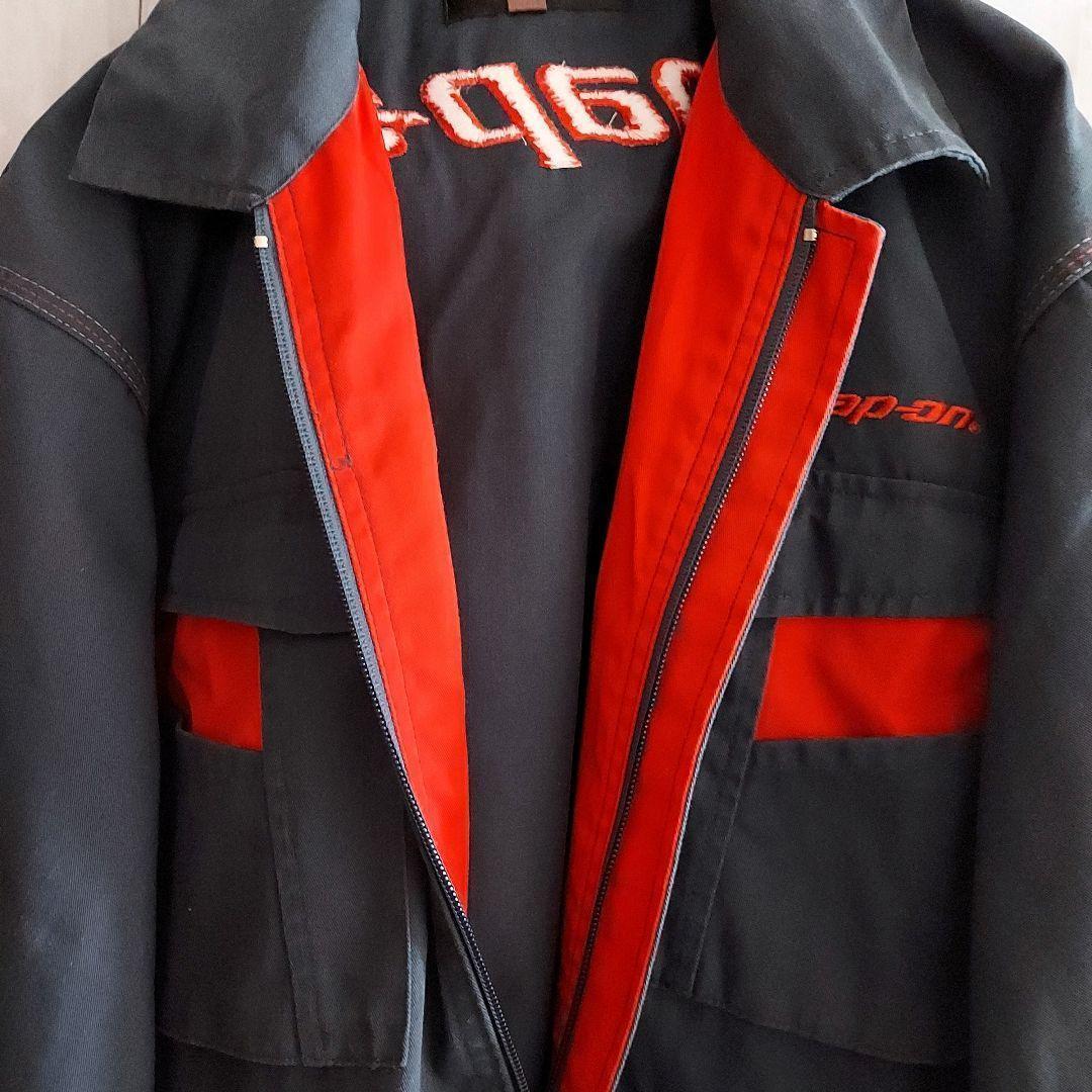 【Snap-on】美品 スナップオン オールインワン 刺繍 2L ネイビー