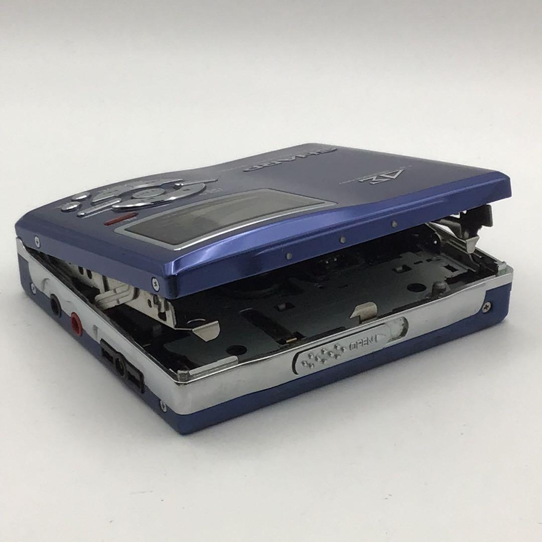 動作品 SHARP MD-DR7 MDプレーヤー シャープ ブルー