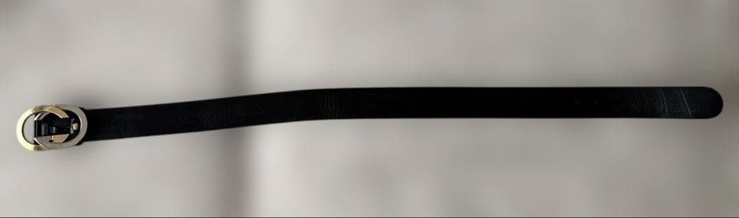 最終値下げ‼︎【美品】GUCCI 黒レザー ベルト ダブルGロゴ