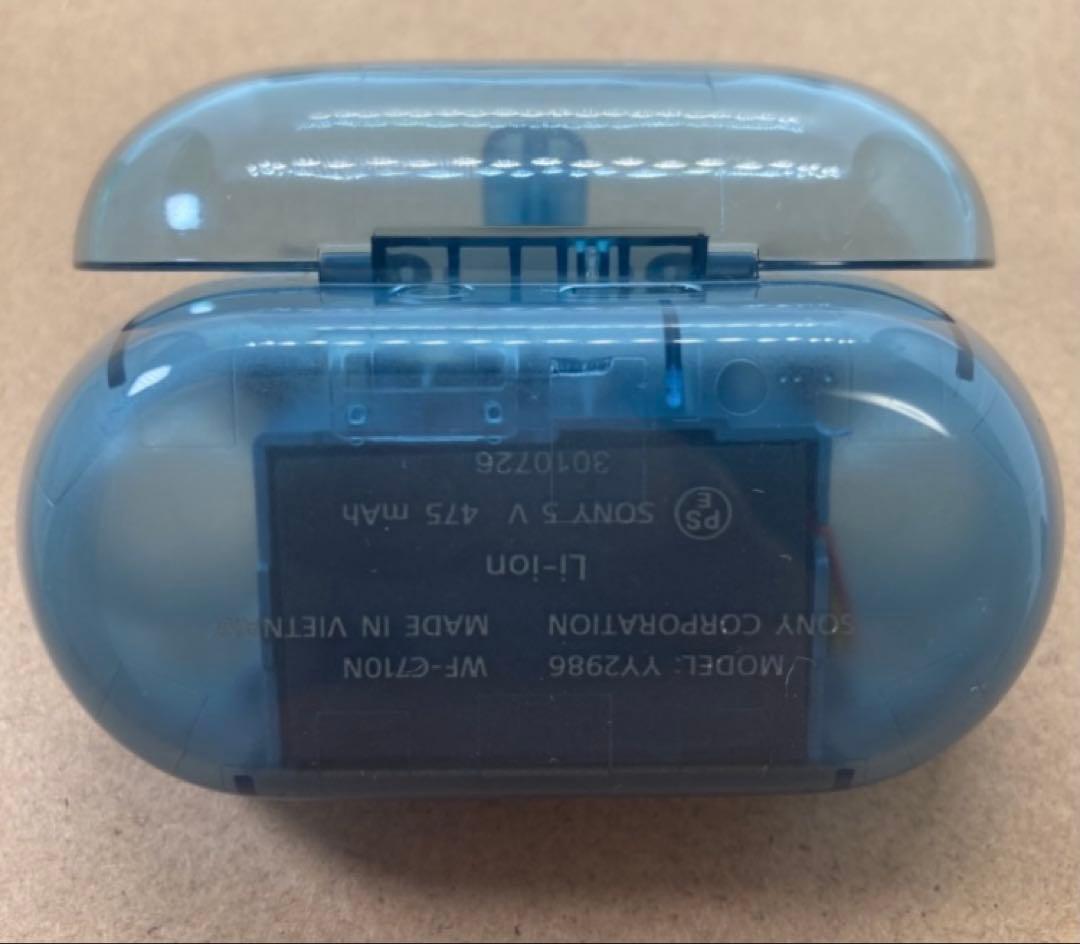 【美品】SONY WF-C710N【グラスブルー・充電ケース】