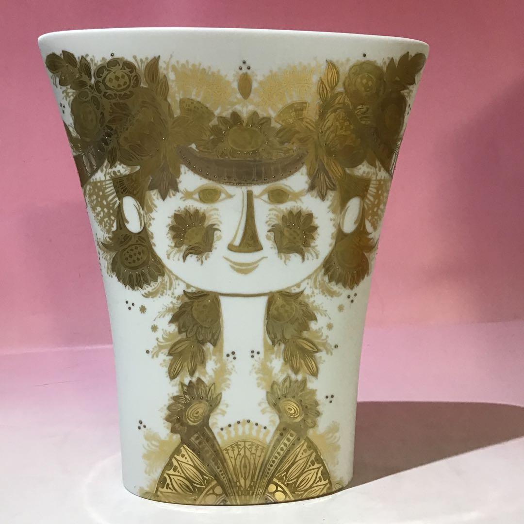 12199ローゼンタール ビョルン・ヴィンプラッドデザイン 金彩 花瓶