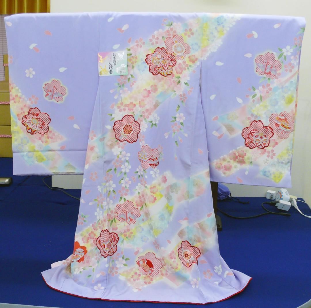 お宮参り 一つ身 着物 薄紫