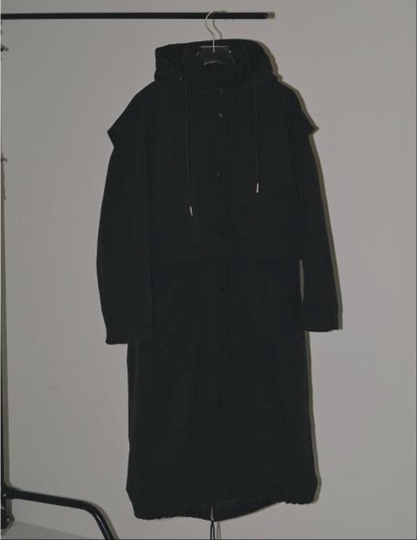 TODAYFUL トゥデイフル Nylon Hoodie Coat BLACK
