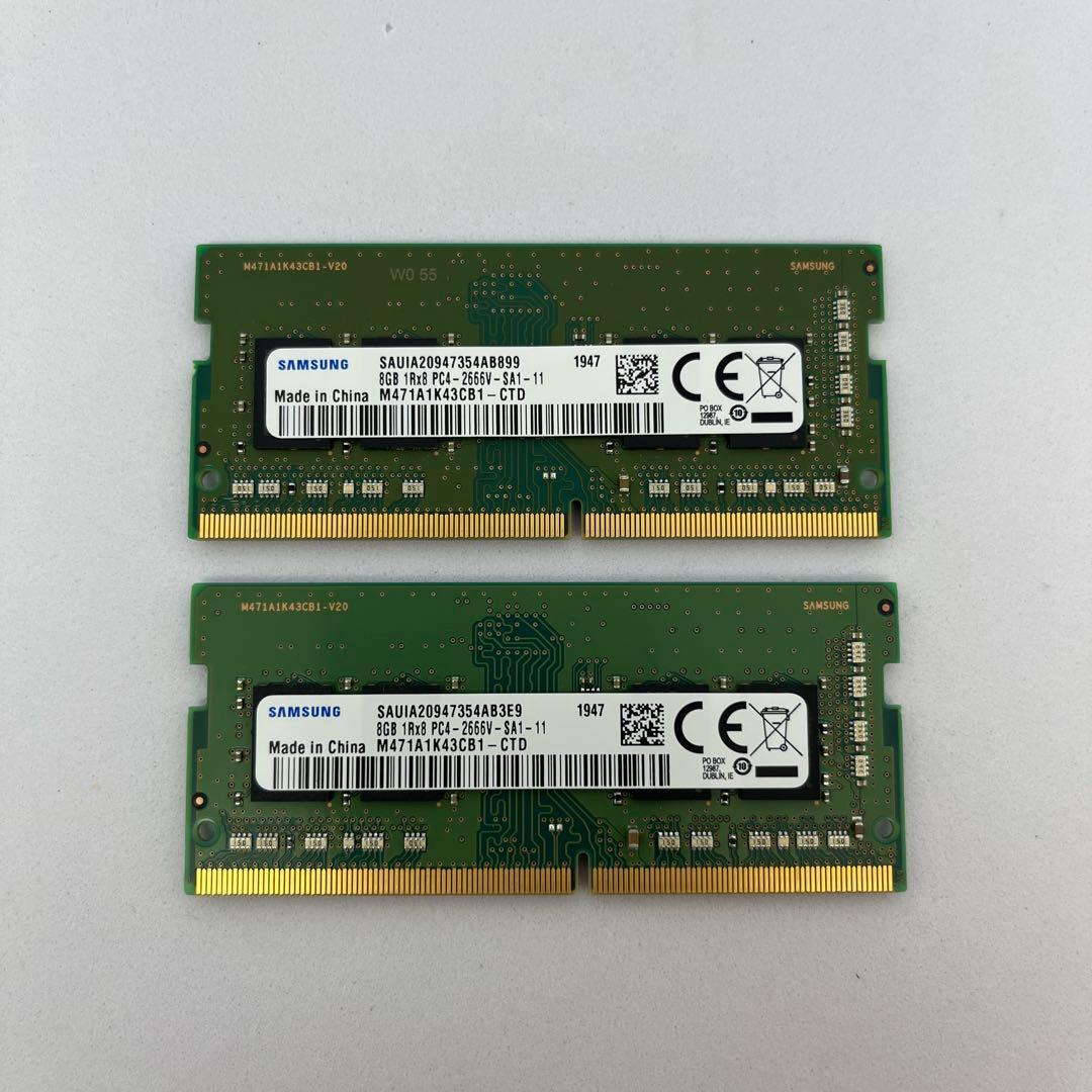 Samsung DDR4 メモリ 16GB(8GB×2枚セット)