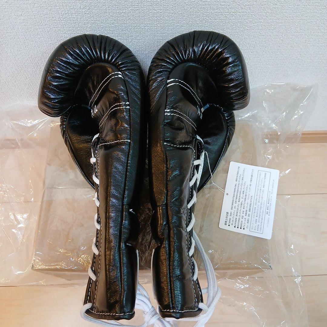 ウィニング ボクシンググローブ 14 oz ブラックひも式