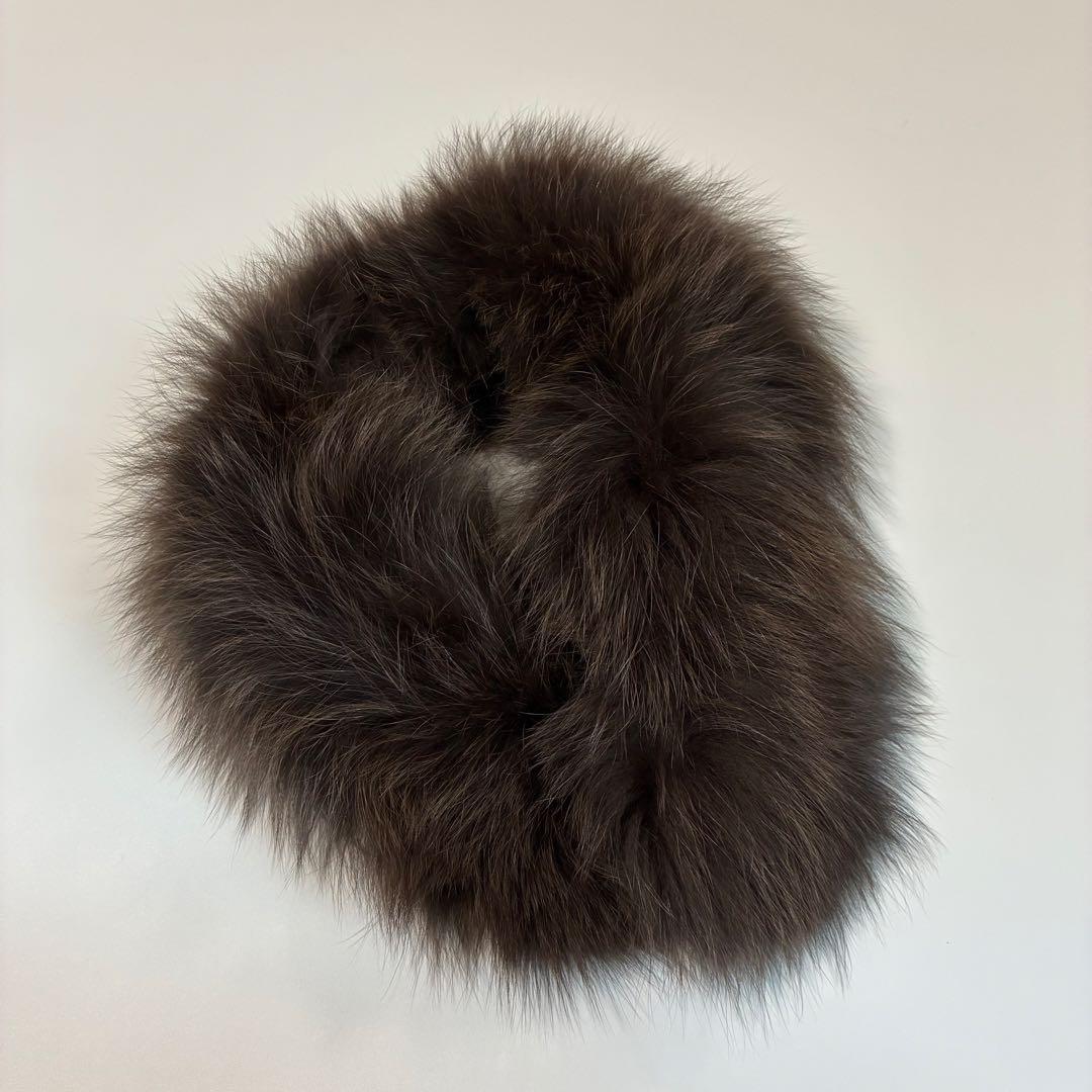 【美品】Ballsey カシミヤウール フォックスファー ポンチョ 高級 上質