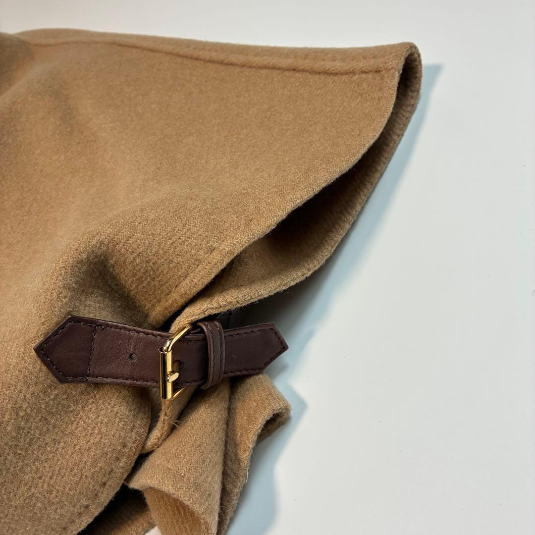 【美品】Ballsey カシミヤウール フォックスファー ポンチョ 高級 上質