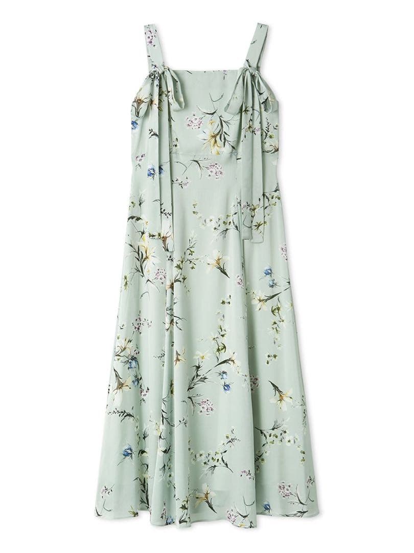 【frayid】リボンディテールフローラルワンピース