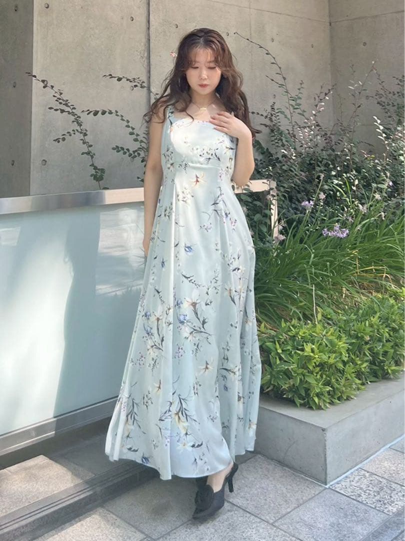 【frayid】リボンディテールフローラルワンピース