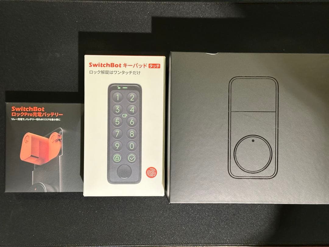 SwitchBot ロック pro 本体 ＆ 指紋認証パッド ＆ 専用充電池