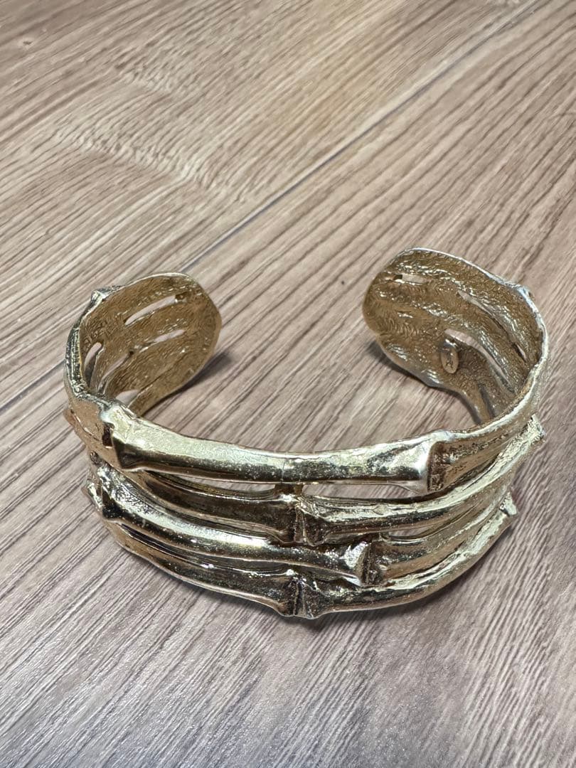80s イヴ・サンローラン YSL gold l bangle
